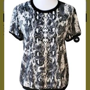 Calvin Klein Black&white Snake Print Blouse